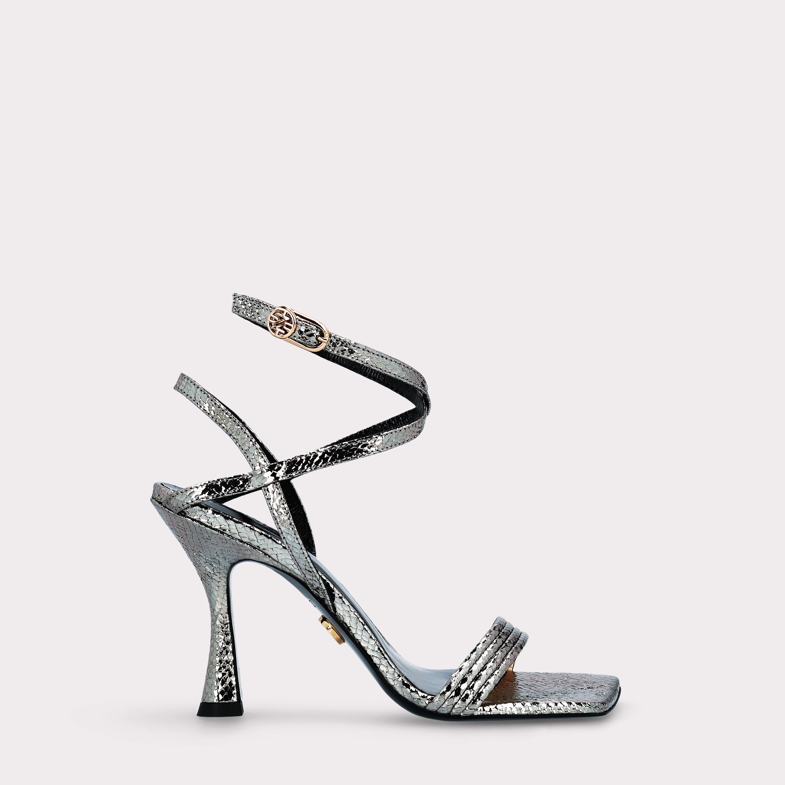 Dark silver sandals discount