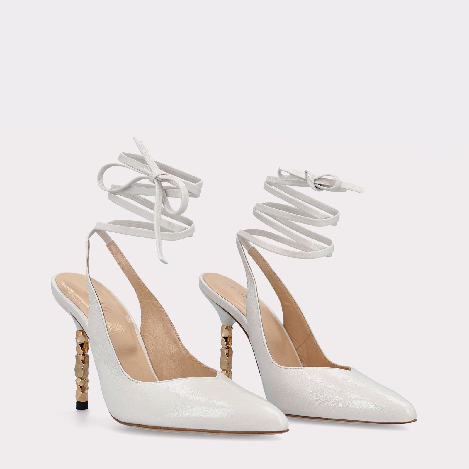 ASTRID 40 IVORY LEATHER PUMPS