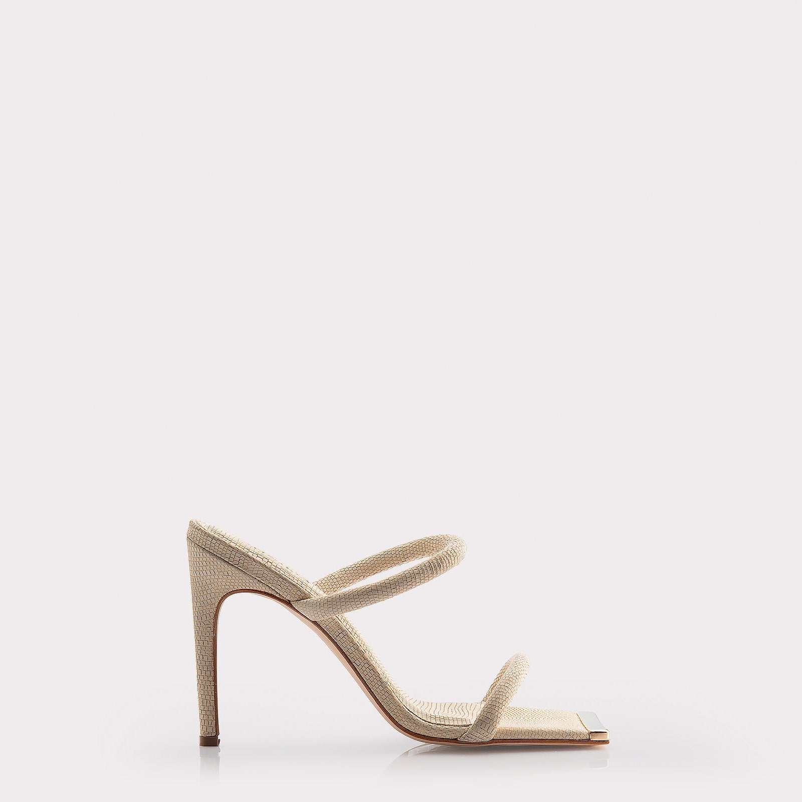 TEXTURED LEATHER MULES KATERINA OFF-WHITE