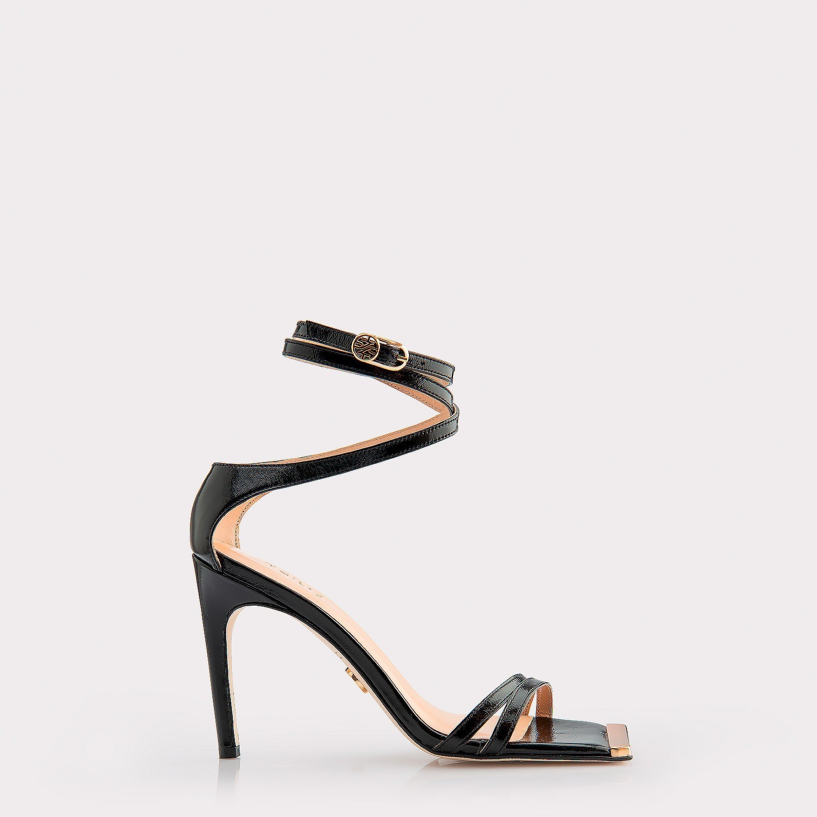 DIMA BLACK LEATHER SANDALS