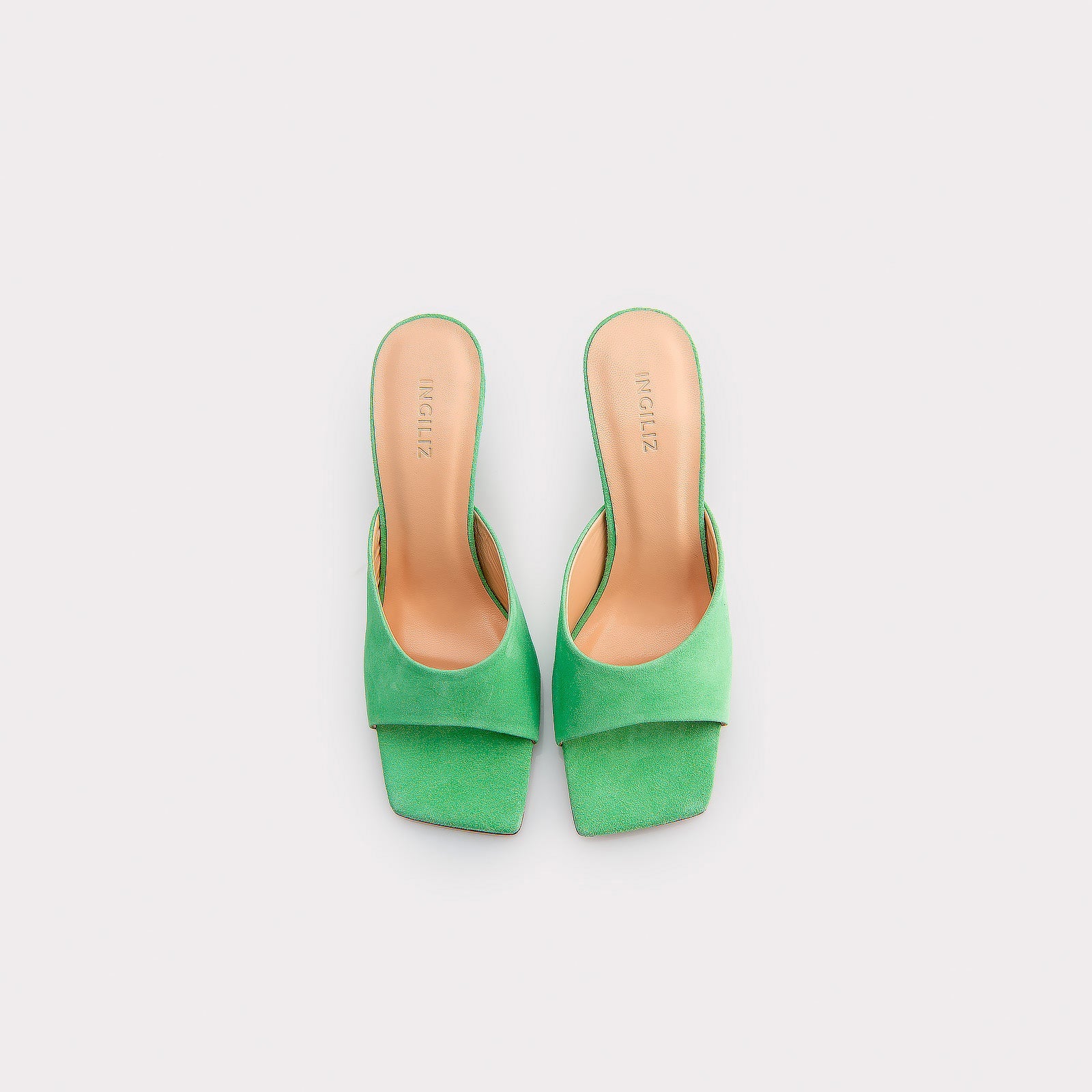 RENY GREEN SUEDE LEATHER MULES