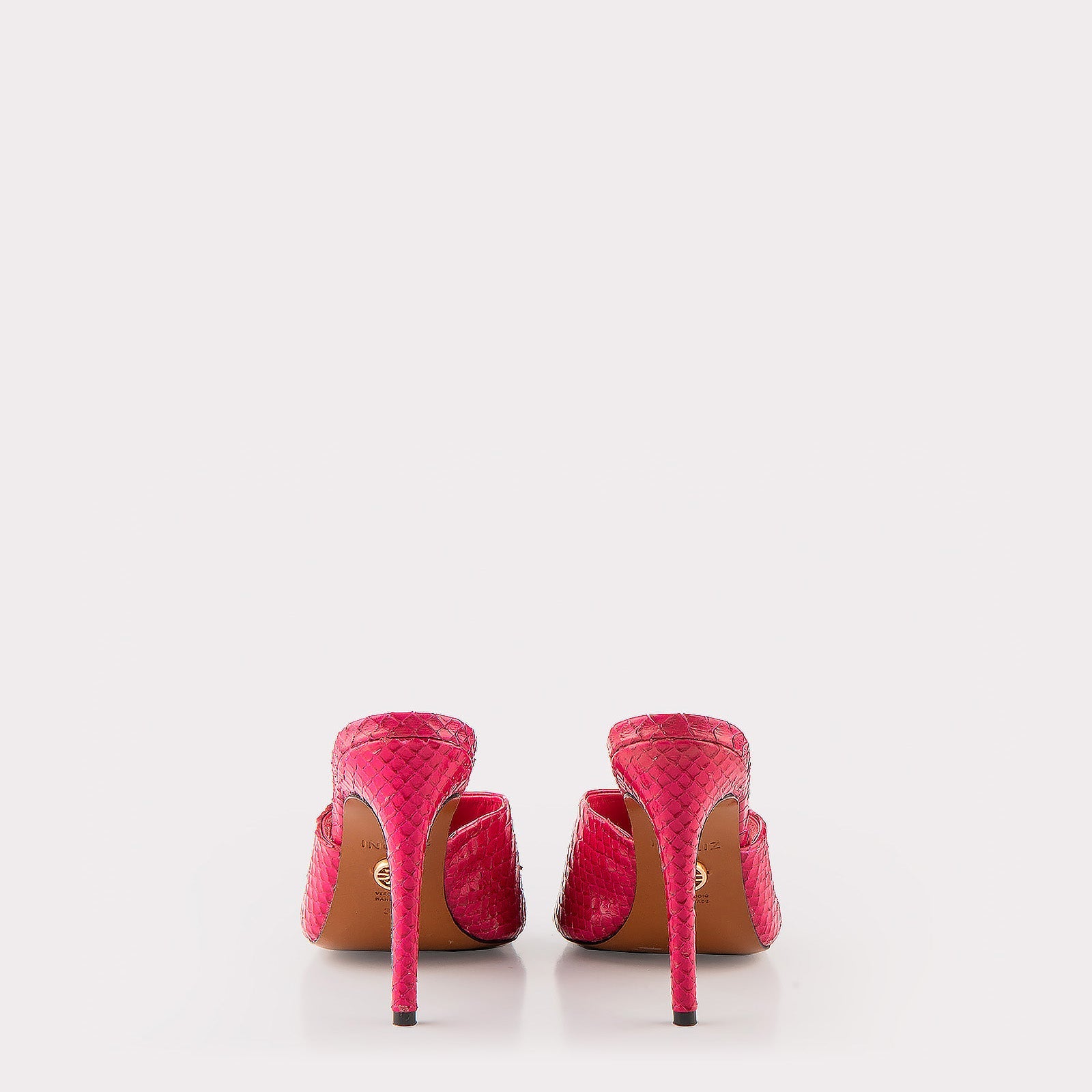 TEXTURED LEATHER MULES KALINA FUXIA