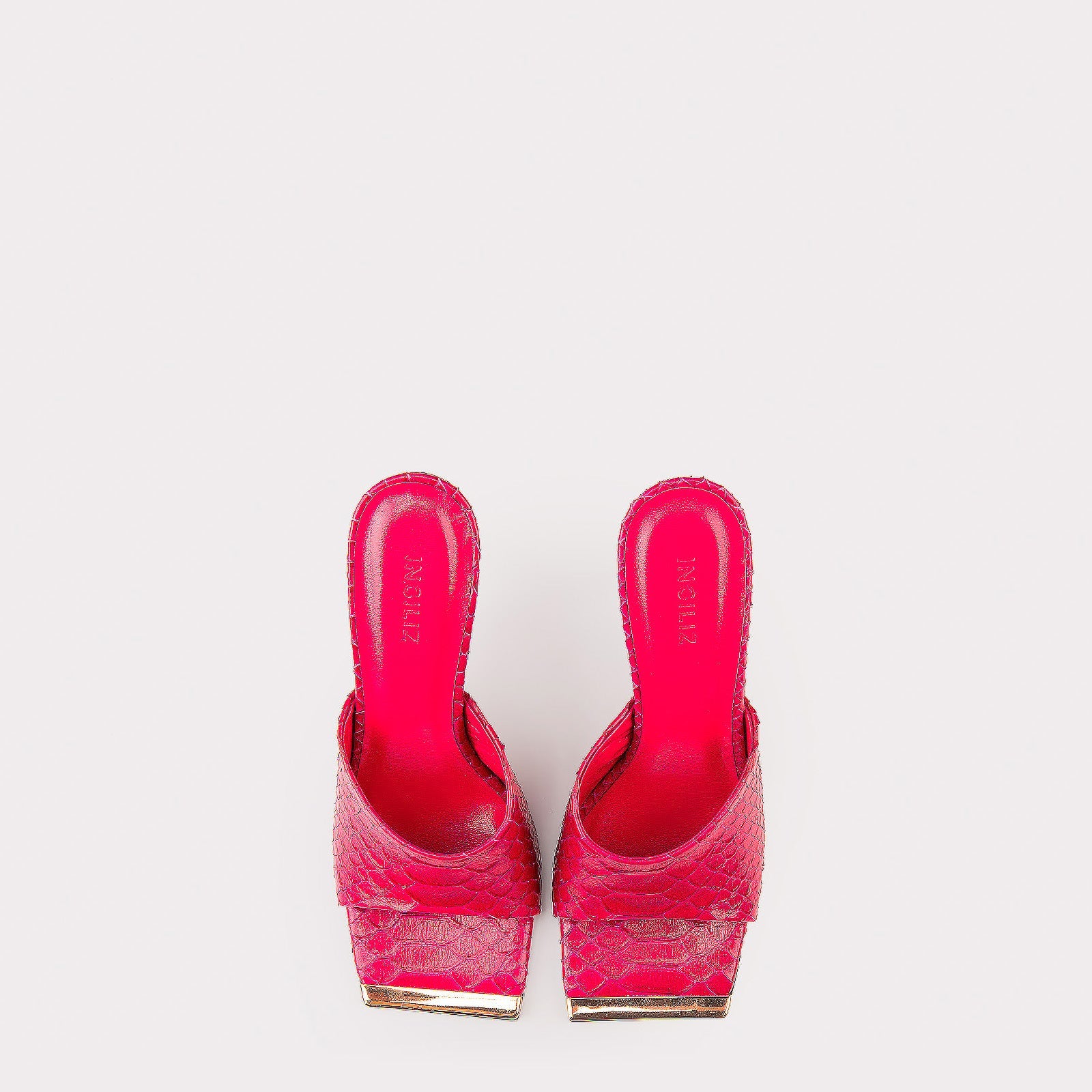 TEXTURED LEATHER MULES KALINA FUXIA