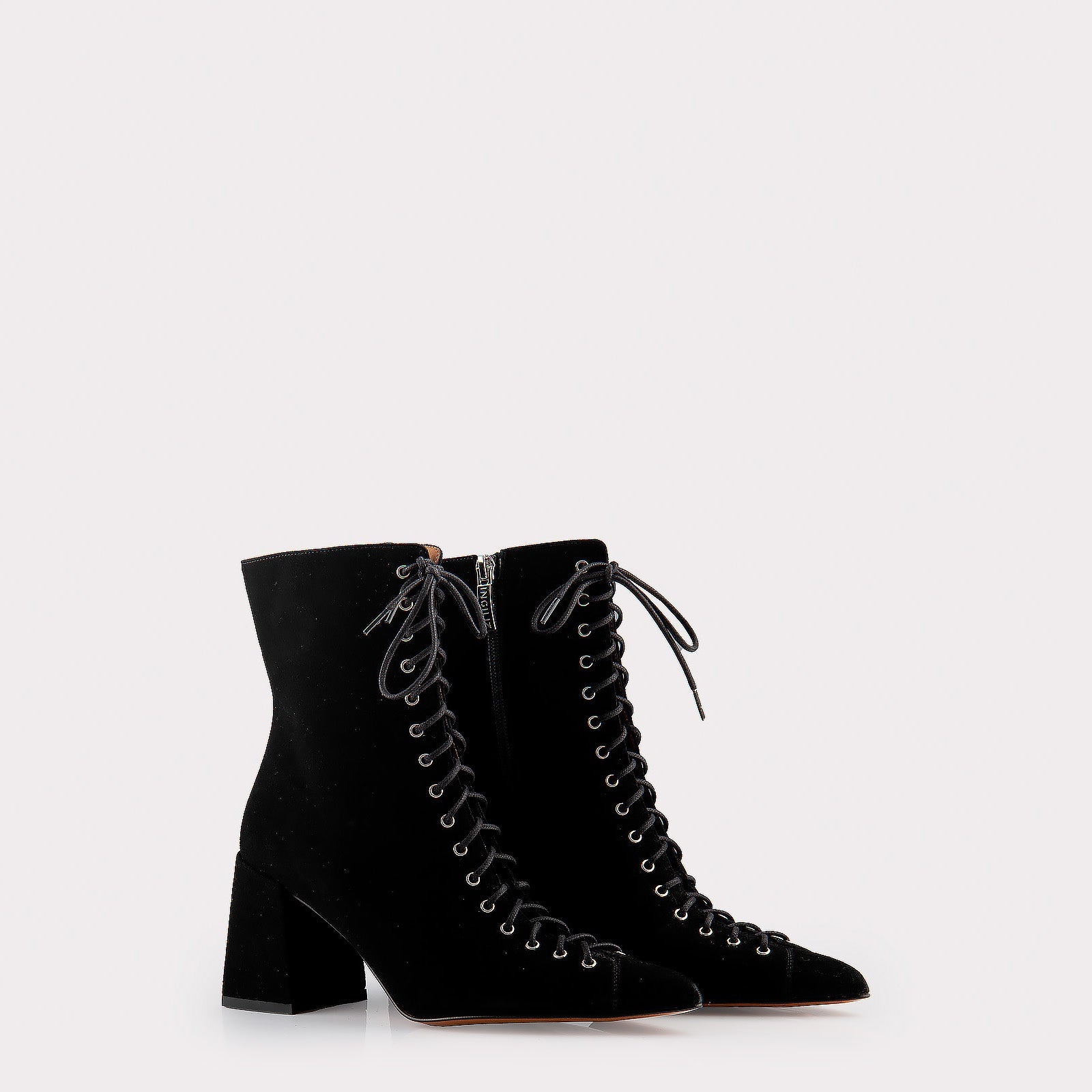 JOLIE 01 BLACK SUEDE LEATHER ANKLE BOOTS