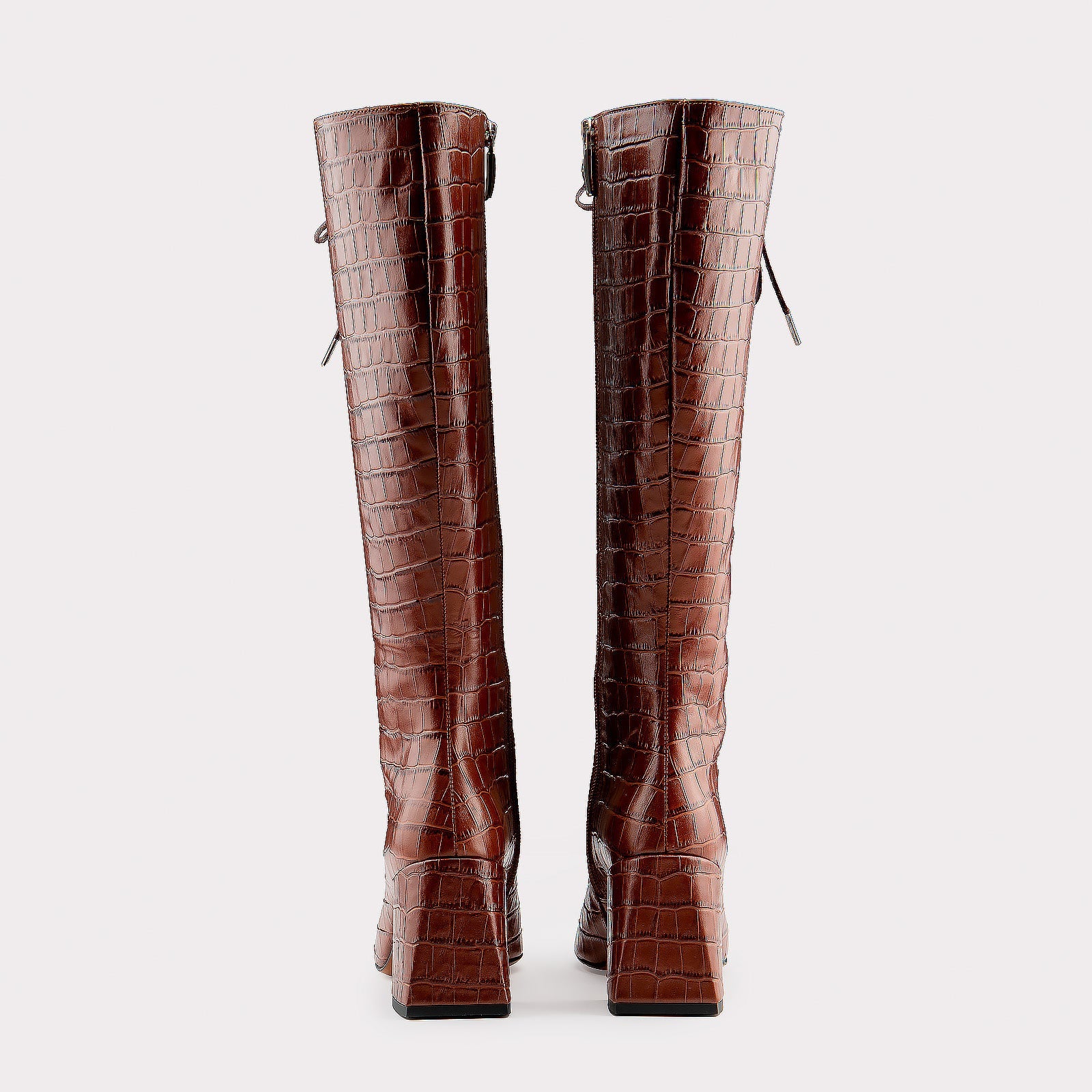 TEXTURED LEATHER BOOTS MONICA BROWN