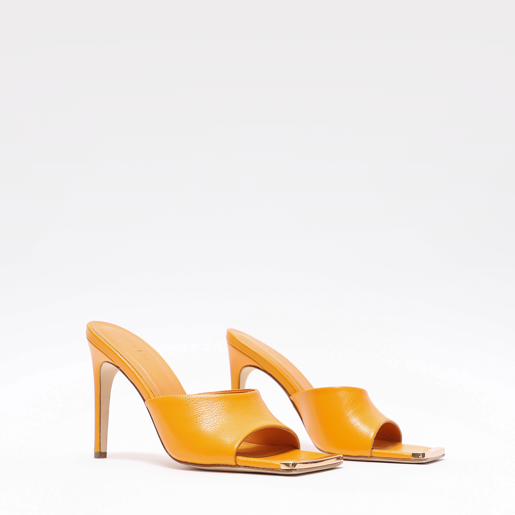 LEATHER MULES KALINA ORANGE